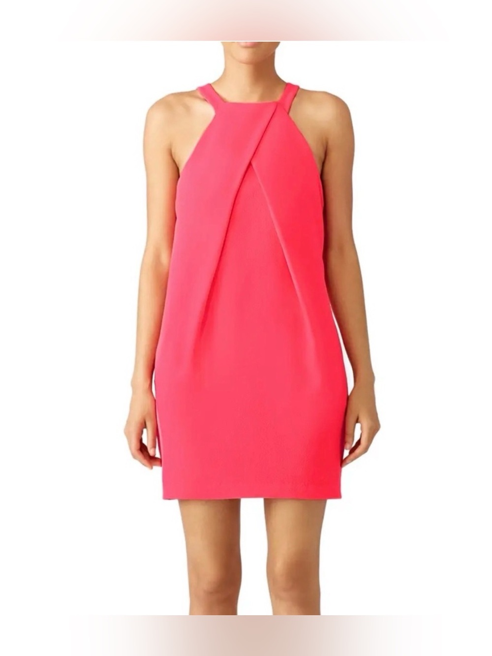 TRINA TURK Felisha Sleeveless Pink Halter Shift Dress, Size 4